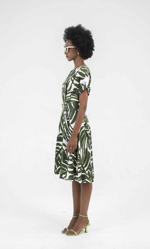 SIXDO Raw Midi Dress